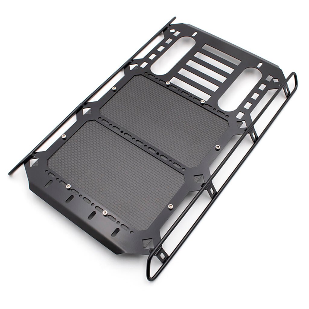 Metal Roof Rack for TRX-4 Crawler Car with Carbon Fiber Panel Fit Mercedes G500