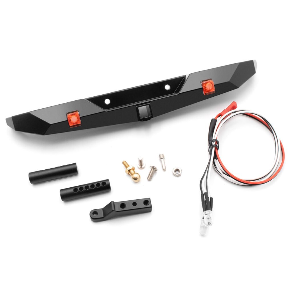Metal Rear Bumper with Tow Hook for Axial SCX10III 313 Wrangler RC Crawler Car