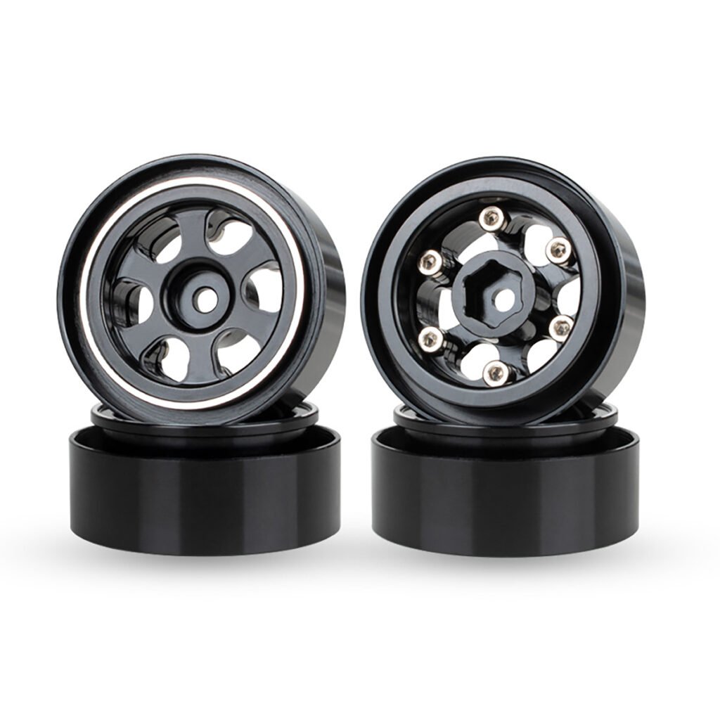 Traxxas TRX-4M 1/18 Scale Metal Wheel Rims, Aluminum Alloy CNC Hub for RC Crawler Car Upgrades and Replacement Parts